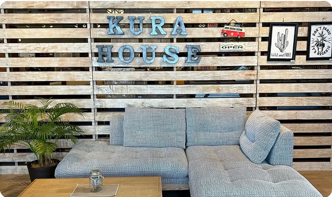 「AT EASE」を直方店内に移転オープン時の様子